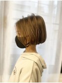 前下がりキッズショートボブ　