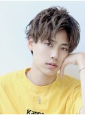 爽やかアップバングCカールショート