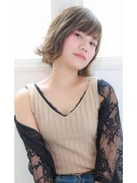 ラフィスヘアーリング 大津京店(La fith hair ring)&nbsp;【La fith】 オリーブベージュカラー×ボブスタイル