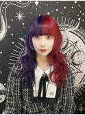 赤×紫ツートン