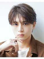 オーシャントーキョー 渋谷神南(OCEAN TOKYO)&nbsp;韓国ヘアカルマパーマカルマバングセンターパート黒髪ウルフ