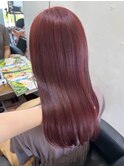 〇ピンクラベンダー ブリーチなし 艶カラー ピンクベージュ