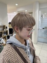 マージュ ギンザ(marju GINZA)&nbsp;☆秋冬　ブリーチ必須　透明感カラー　ミルクティーベージュ