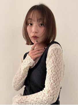 マイル 渋谷(mile) ボブ/フェイスレイヤー/ベージュカラー