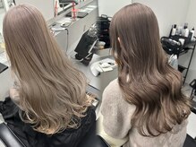 【透明感、抜け感＋ダメージレス】ダメージを最小限に押さえる保湿ケアブリーチ 万代