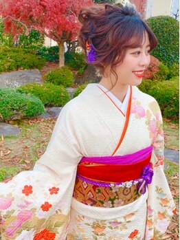 【ヘアセット+着付けのクーポンあり◎パルコ徒歩3分】プロのセットと着付けで大切な1日を美しく彩ります★