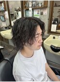 MEN’S HAIR/ブルーブラック/フェザーパーマ/ 印西　印西市