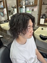 アールズ ヘア(R's hair)&nbsp;MEN’S HAIR/ブルーブラック/フェザーパーマ/ 印西　印西市