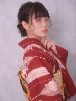 アリエス 大宮駅西口店(Aries)の写真/着付け【袴￥7,200/訪問着,留袖￥7,700/振袖￥8,700】お荷物郵送可能。大宮駅前ヘアセット&メイクサロン