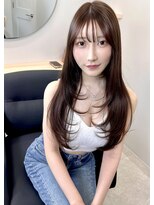 ユアーズヘア 神楽坂はなれ店(youres hair)&nbsp;顔周りレイヤー サイドバング レイヤーカット センターパート