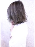福山市　美容院　人気Caary切りっぱなしボブ外ハネグレージュ♪