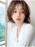 大人かわいい似合わせ小顔オリーブカラー 20代30代40代