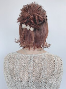 ルービック 難波(Rubik's) シースルーカラーハーフアップアレンジ