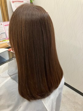 ヘアーカルチャー おゆみ野店(HAIR CULTURE) ロングストレート髪質改善ブラウンカラー30代40代50代