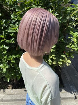 プライズ 錦糸町北口店(prize) ペールピンク/切りっぱなしボブ/ハイトーン【錦糸町北口】
