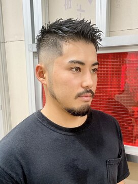 メリケンバーバーショップ トーキョー(MERICAN BARBERSHOP TYO) YS STILE.束感ショート.波巻き.ハイライト.マッシュパーマ130
