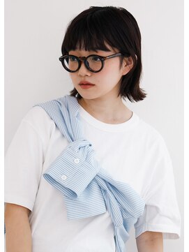 オンク 新宿(onk) 黒髪/グレーベージュ/レイヤーロング/前髪パーマ[新宿駅]