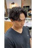 波巻き風パーマ