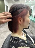 [川崎］ インナー　ピンクパープル　切りっぱなしボブ