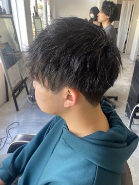 ソイクフ(SOY KUFU) MEN’S HAIR マッシュパーマアッシュブラックカルマパーマ