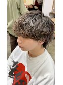 波巻きクリームパーマ／マッシュショートウルフ