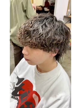 エルオム(EL.HOMME) 波巻きクリームパーマ/マッシュショートウルフ