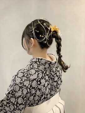 ラトリエコンタン(L´atelier Content) 水引 金箔 成人式ヘア 卒業式ヘア 袴ヘア 振袖ヘア【津田沼】