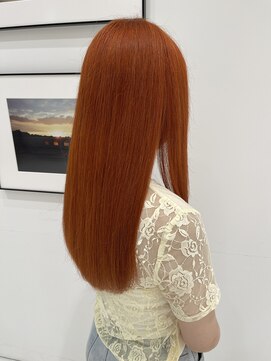 ハイブ 金沢(Hive) ブリーチハイトーンオレンジベージュロング髪質改善