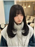 《kana》*レイヤーカット*ロングレイヤー*グレーブラック*