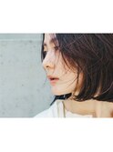 センターパート モードなスリークボブ