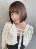ボブルフネビージュ小顔顔周りカット黒髪韓国レイヤーカット博多