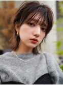 【GEEKS渋谷】冬のモーヴカラー/ウルフカット/艶/ピンクブラウン