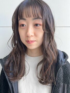 アントワープヘアー(Antwerp hair) オン眉×ベージュカラー/眉上バング