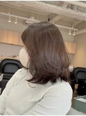 レイヤーカット/ミディアム/外ハネ