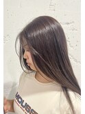 ブリーチなしダブルカラーで艶やかに！ツヤ感グレージュ
