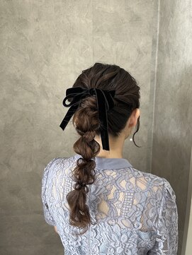 フェリーチェ(Felice) 編みポニー　編みおろし　参列ヘア　イベントヘア