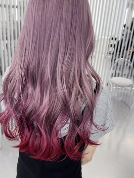 モア シルエ(MoA cilue) ピンクベージュ×レッド