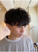 波巻きパーマ/マッシュカット