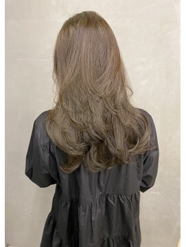 キーチェ 梅田中崎町(keych) レイヤーカット/髪質改善/オリーブベージュ/前髪カット