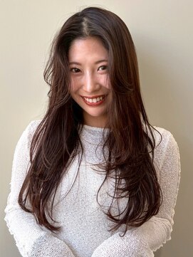 ユニバイリサ 天神大名店(uni by risa) 顔周りレイヤーカット チョコレートブラウン 似合わせカット