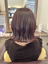 ヘアーブランドジン パルト(HAIR BRAND Jin Palt)&nbsp;くびれボブとブリーチなしピンクカラー