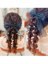 W’d BELL品川駅前店 ヘアセット/ヘアメイク/ヘアアレンジ/着付け専門店 ツイン編みおろし