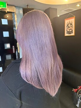 透明感/ダブルカラー/外国人風/ピンクグレージュ