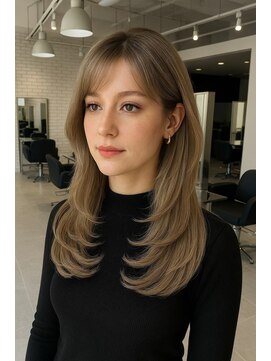 リコヘアー(LiCO HAIR) 那覇/イメチェン/ピンクベージュ/アンブレラカラー/前髪