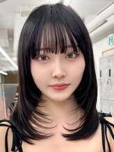 結んでも可愛い やや高めレイヤー［前髪カット/ブリーチなしダブルカラー/レイヤーカット/ボブ/韓国］