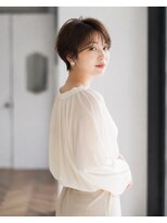 バグズ ヘアデザイン 桔梗が丘店(Baguz HAIR DESIGN)&nbsp;大人美人ショートボブ×シースルーバング×耳掛け