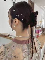 ウル 岡山駅店(ULu.)&nbsp;まとめ髪パーティーヘア結婚式ヘアヘアセットヘアアレンジ岡山駅