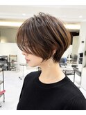 40代50代絶壁解消白髪ぼかし大人くびれショート銀座若見え美人A