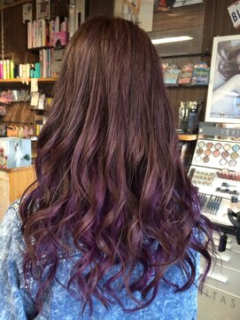 オーバーキャプテンネイキッド(OVER CAPTAIN NAKED) インナーカラーラベンダー