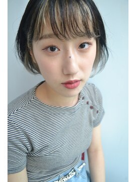 ヌード(NUDE) 「NUDE」#ナチュラルボブ　バングインナーカラー